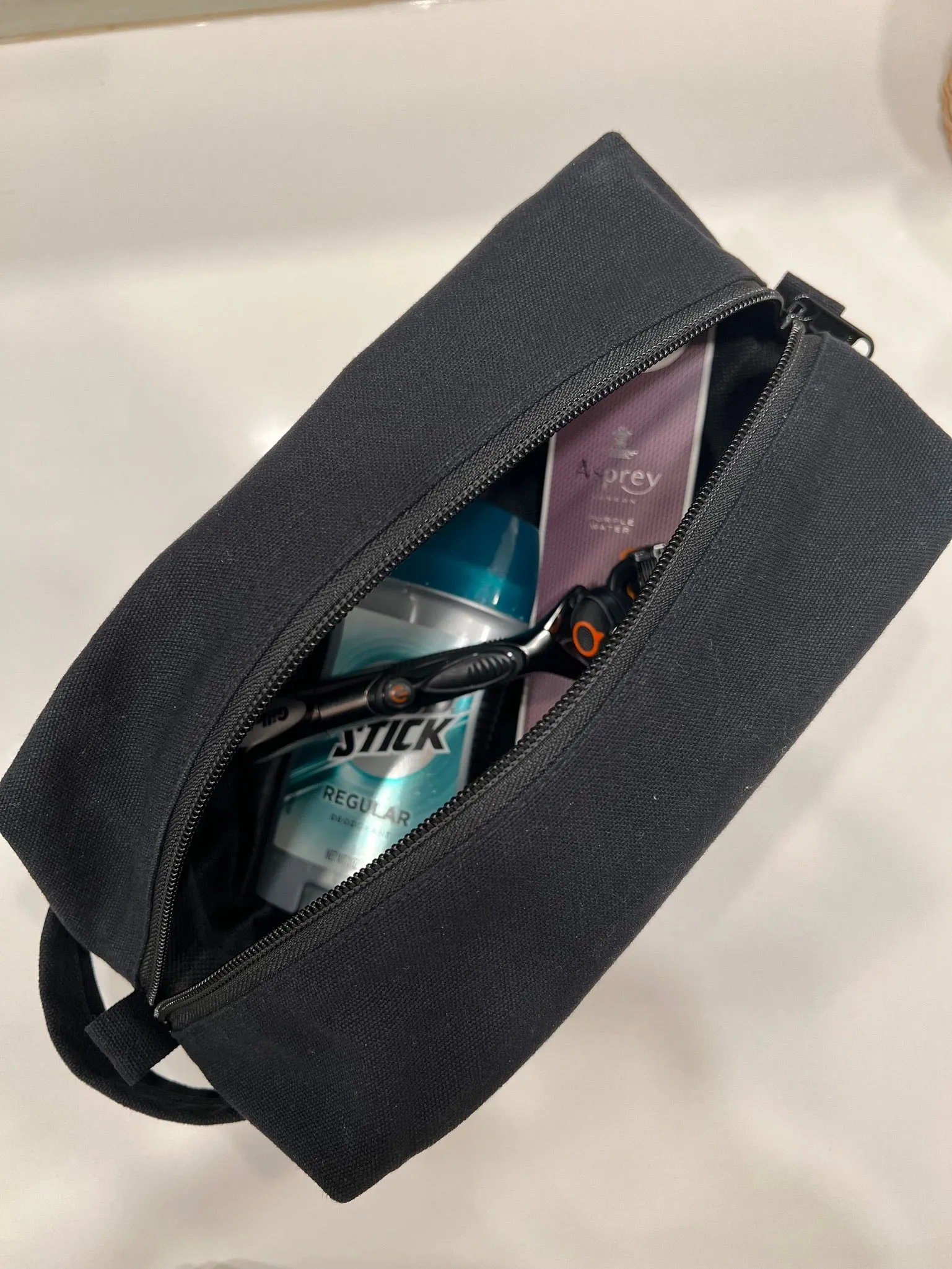 Dopp Bag - Black with Mini Monogram