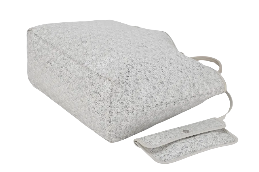 GOYARD SAINT LOUIS PM WHITE WITH DUST COVER