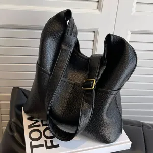 Leather Bucket Shaped Bag