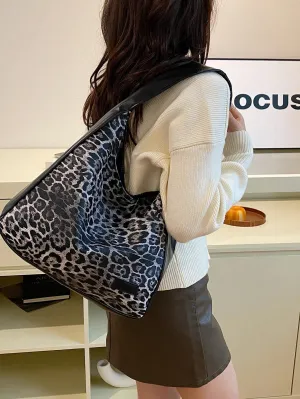 Leopard Print Large Capacity Shoulder Bag
