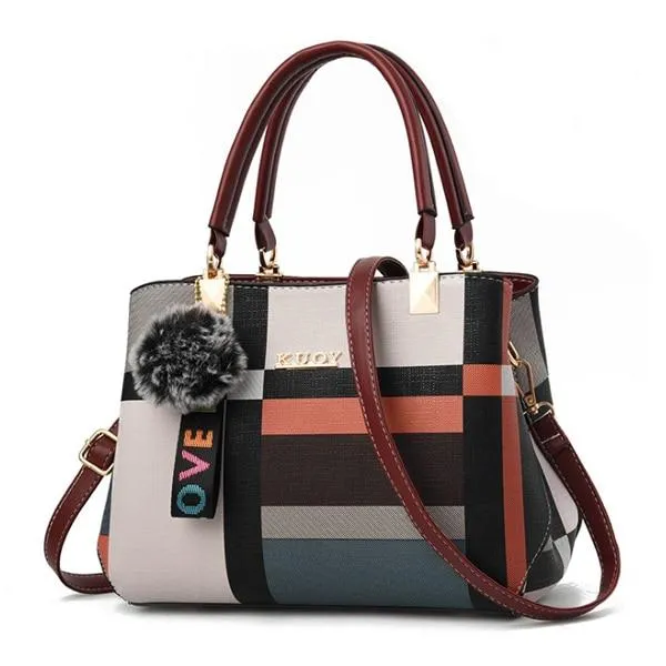 New casual plaid shoulder bag