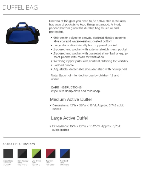 Phi Gamma Delta Duffel Bag